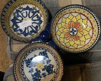 #258	Willaim Sonoma Portugues Pattern Condiment Serving Piece 	 $35.00 
