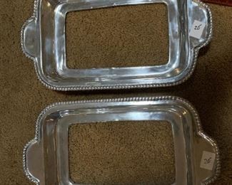 #264	Silver Casserole Dish Holders 2 at $ 20ea 	 $40.00 
