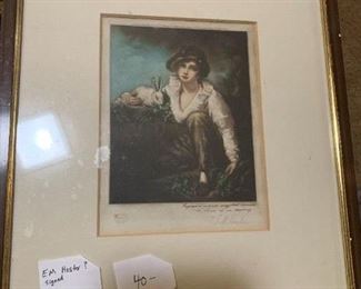 #266	EM Hestor signed print 8 x 12	 $40.00 
