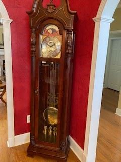 Cherry wood Triple-Chime Grandfather Clock -  Beautiful clock and sound!