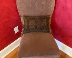 Upholstered chair that can be used with formal dining set - Taupe chenille color - 2 of them.