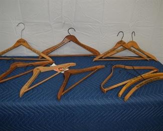 Lot 271 10 wooden hangers 