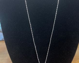 Silver Look Necklace with Blue Cross Pendant 
$15.00 
Contact: Sonyadowdakin@gmail.com or 815-985-2047