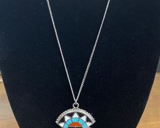 Silver Look Necklace with Aztec Pendant
$15.00 
Contact: Sonyadowdakin@gmail.com or 815-985-2047