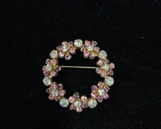 Pink and Purple Stone Flower Broach 
$5.00
Contact: sonyadowdakin@gmail.com or 815-985-2047