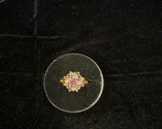 Gold Look Purple Stone Flower Ring 
$25.00
Contact: sonyadowdakin@gmail.com or 815-985-2047