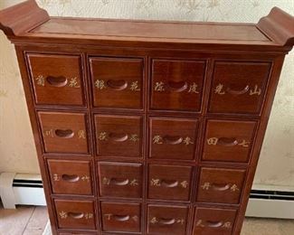 20 Drawer Asian Apothecary Cabinet