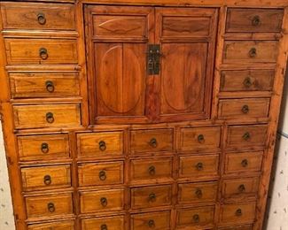 Asian Nam Wood Apothecary Cabinet