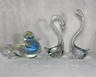 Murano Art Glass Duck Sculpture More