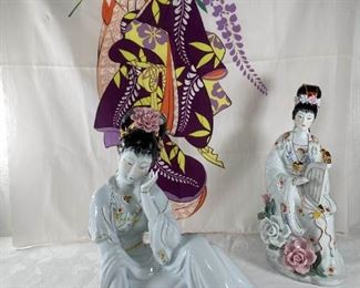 Vintage Porcelain Geisha Girls