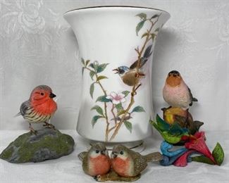 Yamaji Seihou Gama Vase Birds