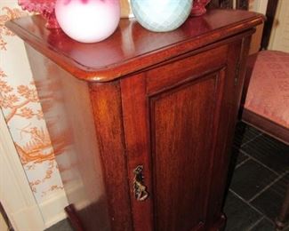 Walnut commode with sink