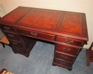 Nice mahogany leather-top desk
