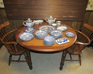 Vintage breakfast set with Blue Willow
