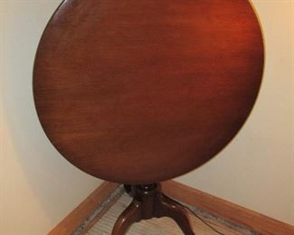 Antique walnut flip-top table
