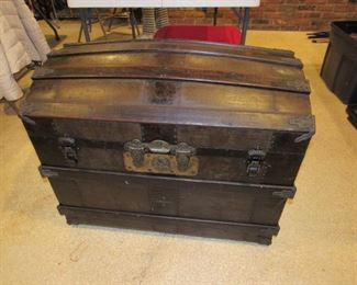 One of 3 antique trunks