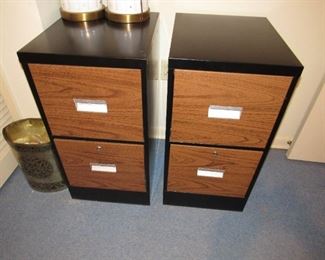 Wood grain filing cabinets
