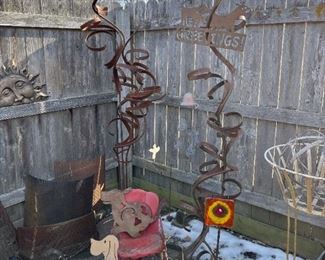 Outdoor Metal Yard Art - Metal Yard Art Signed Pieces by DIANE MATTERN