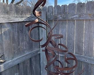 Metal Yard Art Signed Pieces by DIANE MATTERN