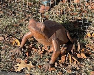 Metal Yard Art Mexican Style Frog