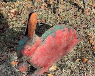 Metal Yard Art Mexican Style Rabbit