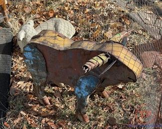 Metal Yard Art Mexican Style Bull