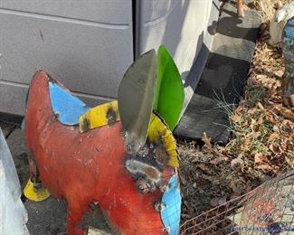 Metal Yard Art Mexican Style Donkey