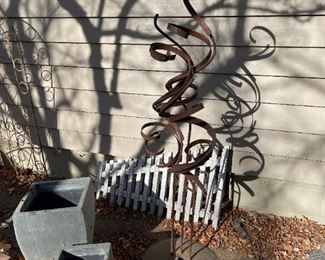 Metal Yard Art Signed Pieces by DIANE MATTERN