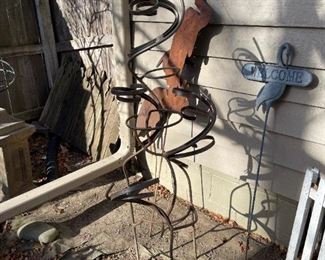 Metal Yard Art Signed Pieces by DIANE MATTERN