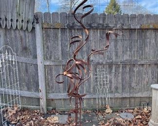 Metal Yard Art Signed Pieces by DIANE MATTERN