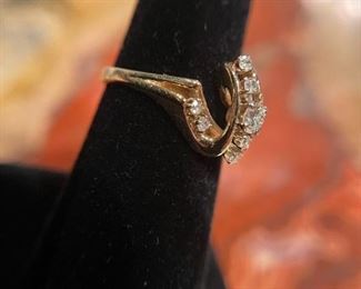 Custom 14k Yellow Gold and Diamond Ring