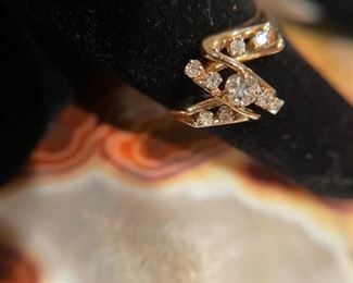 Custom 14k Yellow Gold and Diamond Ring