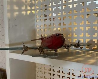 Antique Metal 4 Propeller Toy Plane