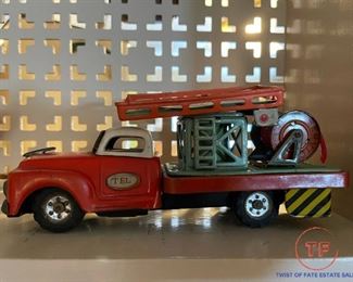1950's YOSHIYA Telephone Company Service Truck - Friction Toy