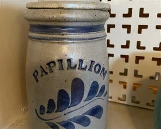 PAPILLION Pottery Crock with Lid
