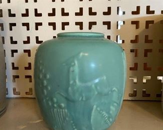 ROOKWOOD Pottery Vase Art Deco Prancing Deer #6214