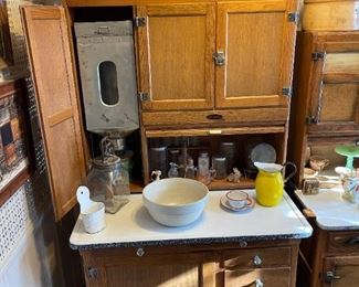 Sellers HOOSIER Oak Cabinet with Flour Bin and Sifter