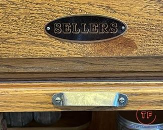 Sellers HOOSIER Oak Cabinet with Flour Bin and Sifter