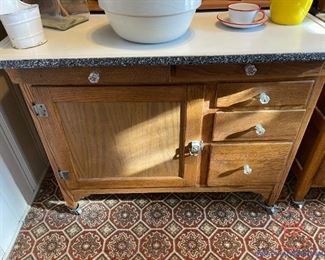 Sellers HOOSIER Oak Cabinet with Flour Bin and Sifter