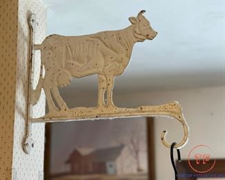 Antique Cow Cast Iron Hanger