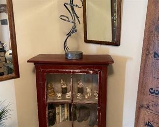 Antique Glass Front Display Cabinet