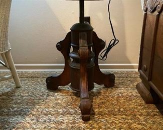 Antique Wood Piano Stool