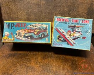 Tin Friction Toys in Original Boxes
