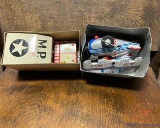 Tin Friction Toys in Original Boxes