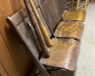Vintage Folding Wood Stadium Seating