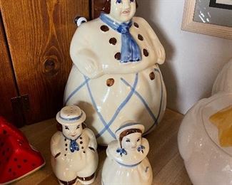 1950s SHAWNEE USA Cookie Jar and Salt / Pepper Set