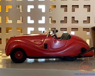 SCHUCO Examico 4001 US Zone Germany Tin Wind up Car WITH Original KEY and BOX