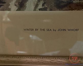 1939 Lithograph “Winter By The Sea” by John Whorf