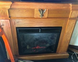 fake fireplace Santa is not coming down this