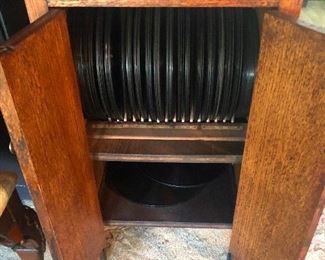 Old timey records LPs--OR! Hazel had her hair dyed and doesn't think it looks unnatural at all